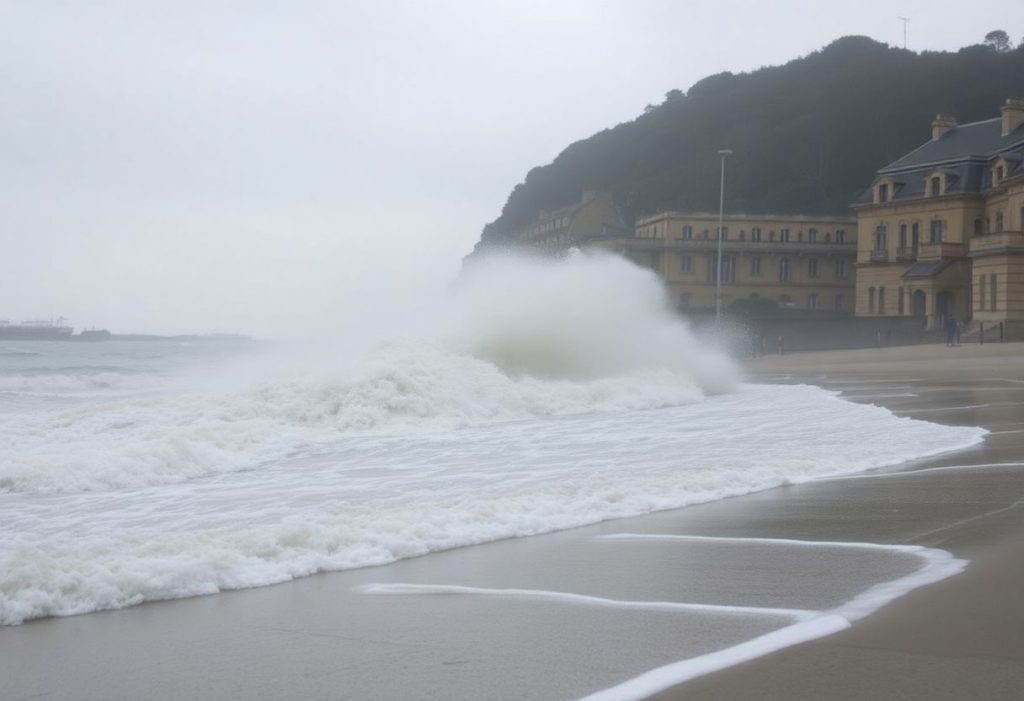 Météo capricieuse en Nouvelle-Aquitaine : Les Landes sous le coup de vents violents et de vagues submersion