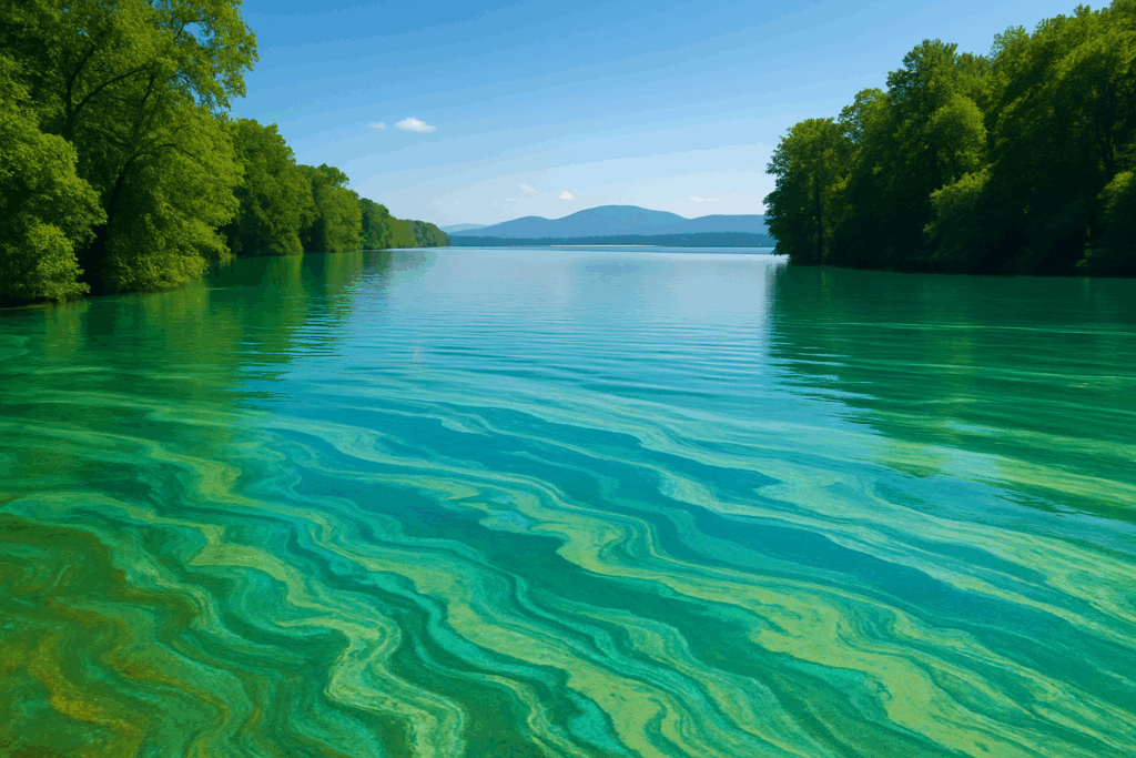 Nouveau développement alarmant : prolifération de cyanobactéries au lac de Parentis dans les Landes